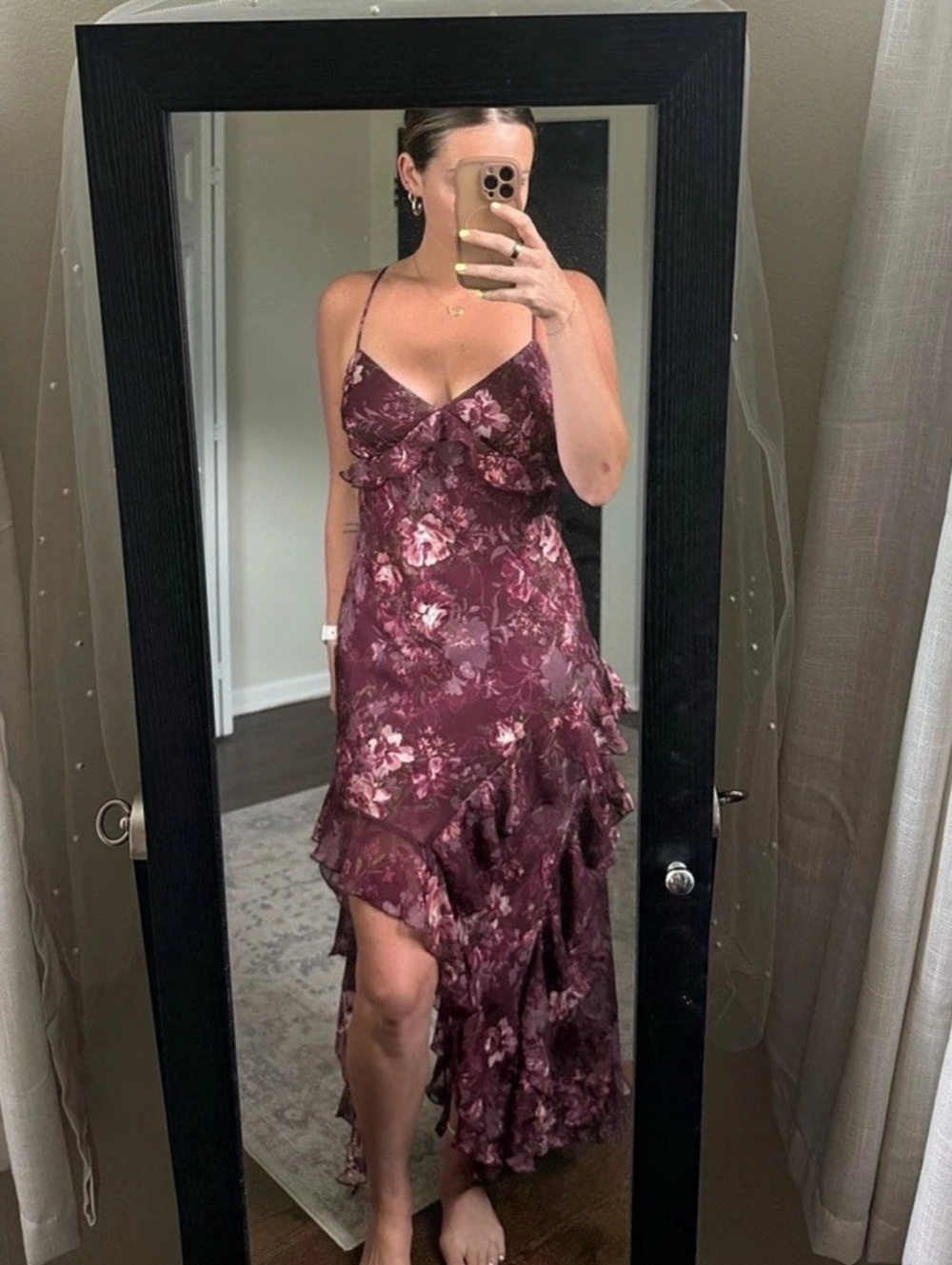 Jessica Simpson Floral Maxi Dress Size Medium Like New